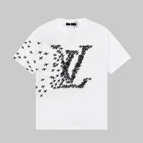 Louis Vuitton LV letter airplane print casual short-sleeved top T-shirt（33 styles)-1814  