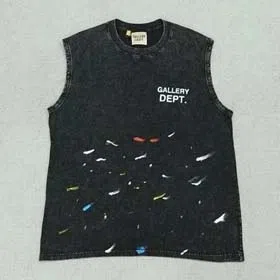 GALLERYDEPT Vest Black White GA Ink Splash-1915  