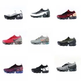 Nike VaporMax Flyknit 2 Comfort Fabric Low Top Air Cushion Casual Running Shoes Men's-2705  