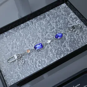 Louis Vuitton LV diamond enchantment chain bag decoration double spring buckle chain pendant-3659  