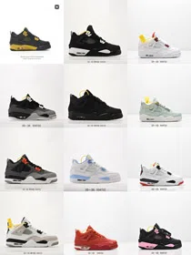 Jordan Air Jordan 4 hot lava mid-top children's retro basketball shoes-4146  