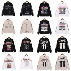 HELLSTAR round neck pullover large size loose sweatshirt-4418  