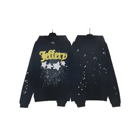 Sp5der Versatile Soft Hooded Long-Sleeve Sweatshirt-4587  