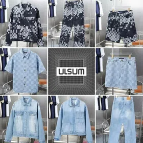 Louis Vuitton LV Limited Edition New Washed Blue Denim Suit-4764  