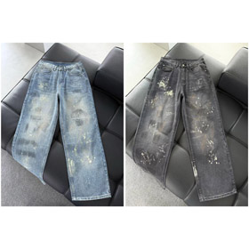 Chrome Hearts CH New Painted Hand-Painted Jeans-5007  