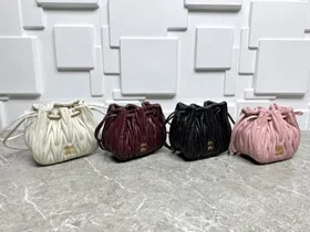 Miu Miu new pleated drawstring bucket bag-5810  