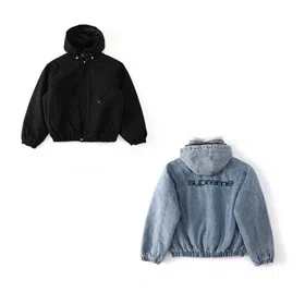 Supreme denim and shearling jacket-5901  